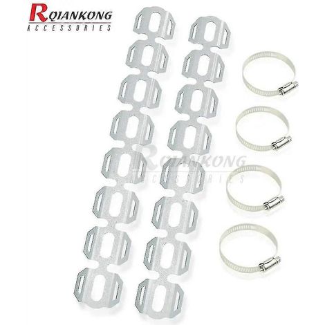 Hitzeschutzband für BMW F650GS F700GS F800GS R1200GS LC ADVENTURE Motorradauspuff, Schalldämpferrohrabdeckung, Fersenschutz – silber