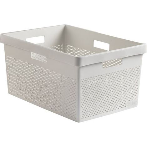 CESTA ROPA 40L BOHOL BLANCO 36X52,5X26 CM