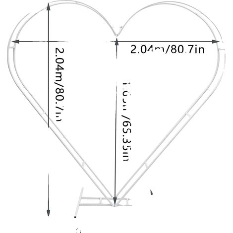 Hochzeitsbogen, Herzform, langlebige Stahlkonstruktion, WIE ANGEZEIGT, 6.7ft (1/2)