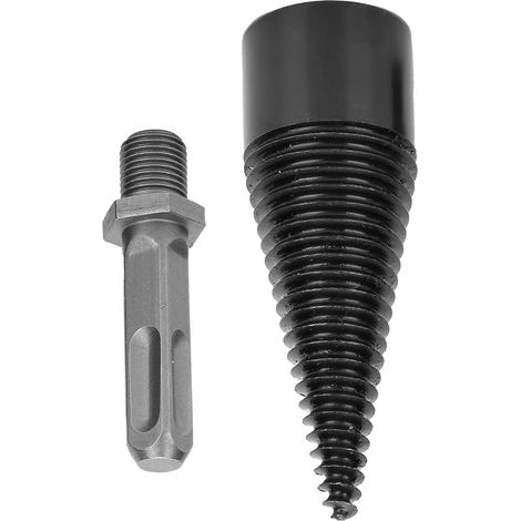 Foret conique en acier rapide à queue carrée de 32 mm pour fendre le bois de chauffage (1/5)