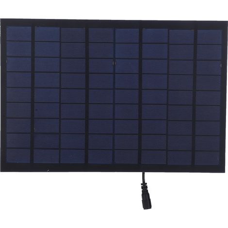 Chargeur solaire portable 18V 9W panneau époxy mini avec câble 30cm fiche ronde DC, haut rendement de conversion (1/5)