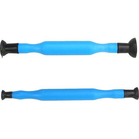 Jeu de 2 tiges de rodage soupape, outil de polissage avec manche plastique bleu, entretien cylindre moteur (1/2)