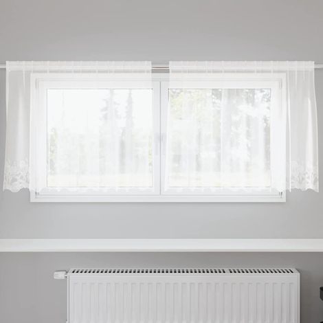 vidaXL Tenda in Pizzo con tende Bianco 200x80cm Poliestere