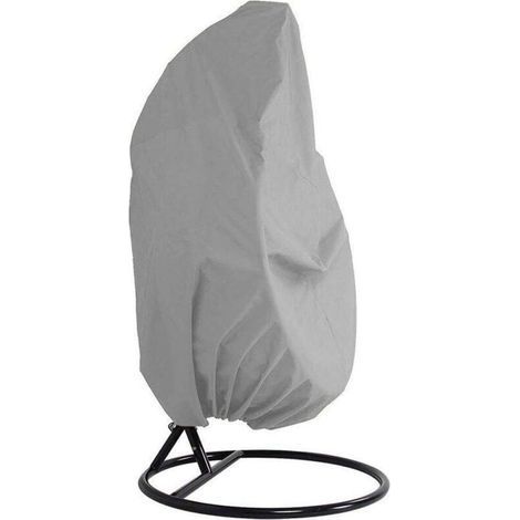BUNTHAUS Hängesessel-Abdeckung, wasserdichtes Oxford-Gewebe mit PVC-Futter, Terrassenschaukel-Abdeckung mit Aufbewahrungstasche, 230 x 200 cm, Grau (1/5)