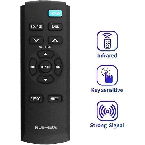 Télécommande de remplacement RUE-4202 pour autoradio Alpine CDE-HD137BT, CDE-HD138BT, CDE-HD148BT, CDE-164BT et CDE141 U