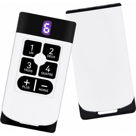 Télécommande copieuse multifréquence 6 boutons touches chiffres et + 6 réf 0096 7,2 × 3,7 × 1,3 cm 35 g – Livraison gratuite
