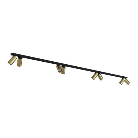 Rampe spots Nowodvorski MONO 7754 8xGU10 noir/laiton