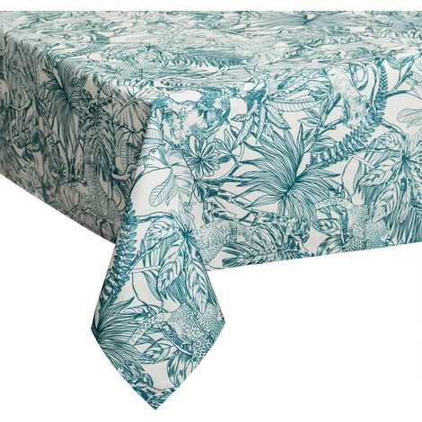 Tovaglia antimacchia Jungle verde 140x240cm - Atmosphera créateur d'intérieur (1/5)