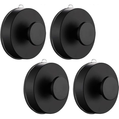 1 crochet à ventouse pour douche, salle de bain, cuisine, porte vitrée, miroir, support de crochet à ventouse, noir mat, 1 pièce (1/5)