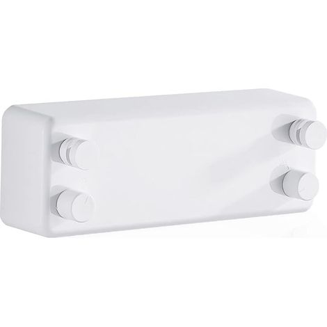 Étendoir à linge rétractable Ineasicer, extensible et réglable jusqu'à 4,2 m, support pour étendoir extérieur, idéal pour l'intérieur d'hôtels et les balcons - Blanc