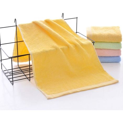 Serviette En Fibre De Bambou - 25 X 25 Cm - Pour Salle De Bain Cuisine Piscine Spa Gym - Lot De 3 (1/4)