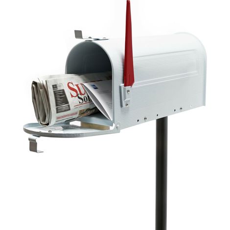 Us mailbox boite aux lettres design américain argent pied de support courrier (1/5)