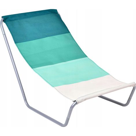 Transat de plage pliable Olek - rayures bleues (1/5)