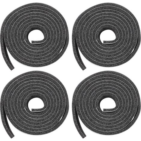 rouleaux de joint d'étanchéité pour porte, anti-poussière et insonorisant.-200x1.5cm-Black