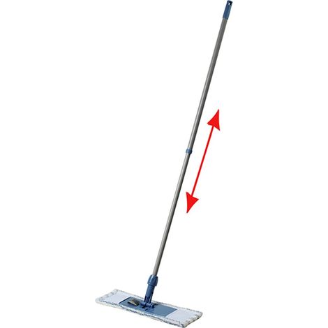 Balai dépoussiérant télescopique 128 x 44 x 14 cm – Housse microfibre lavable – Manche réglable 72 à 128 cm – Pour nettoyage efficace – Astuceo - GRIS 128 X (1/2)