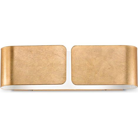 Applique Contemporanea Clip Metallo Oro 2 Luci E27