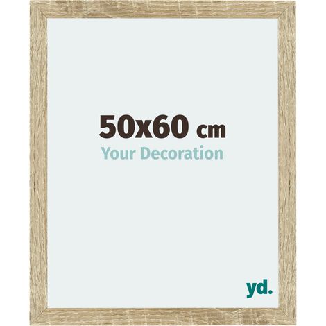 Your Decoration - 50x60 cm - Cadres Photo en MDF Avec Verre acrylique - Anti-Reflet - Excellente Qualité - Chêne Sonoma - Cadre Decoration Murale - Mura. (1/5)