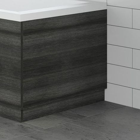 Modern Bathroom 700mm End Bath Panel 16mm MFC Charcoal Grey Wood Plinth Easy Cut (1/4)