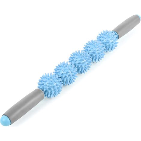 Barra Massaggiatrice Anti Cellulite 5 Sfere 52 cm in Plastica Rigida Blu