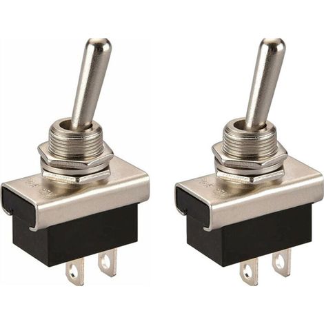 Stück KN3D-101 12V 25A Metall-Wippschalter, 2 Positionen, 2 Pins, Wippschalter für Armaturenbrett (1/4)