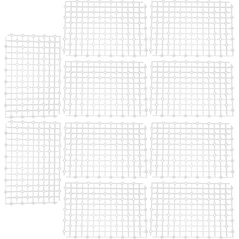 Placas de filtro de plástico para acuario – 10 unidades, 26 x 17,8 cm – Blanco/Transparente/Negro (1/5)