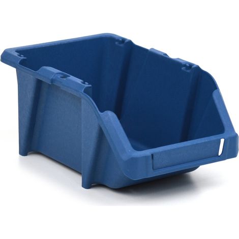 Gaveta de plástico apilable azul 12.5x19.5x9 cm (1/4)