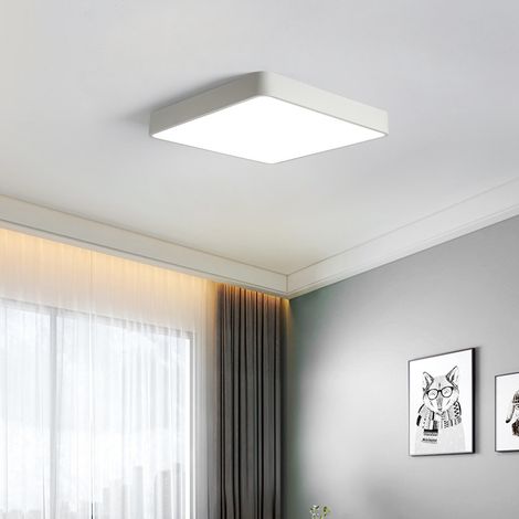 EASYCOMFORT Plafonnier Carre Led  Ouyulong luminaire Étanche IP54 Plafonnier  Blanc Naturel Lumière ,Utilisé Dans La Salle De Bain Cuisine Chambre à Coucher Couloir Salle à Manger Balcon Garage [Class (1/5)