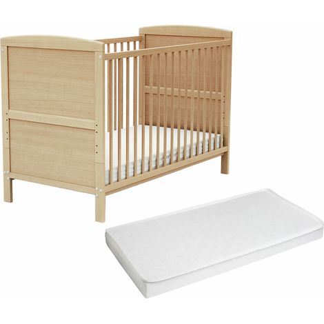 AT4 - Lit bébé évolutif en bois avec matelas en bois LUNA (1/5)