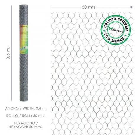 Traliccio Tripla Torsione 50/60 cm. Rotolo 50 Metri Uso Domestico