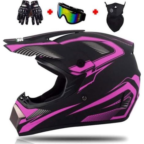 Casque De Motocross - Polycoque ABS Renforcé - Ventilation Fonctionnelle - Pour Motocross Dirt Bike BMX VTT - Tailles S M L XL (1/3)