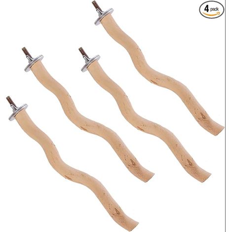 Wooden Parrot Perch Hanging Toy for Birds, for Perches, for Bird Cages (1/5)