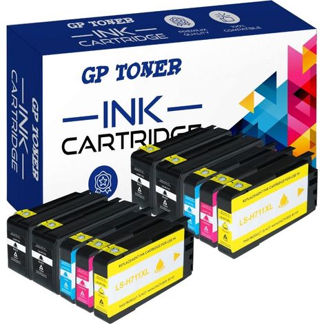 10x Tinten für HP GP-H711XL cmykk x2 GP (1/5)