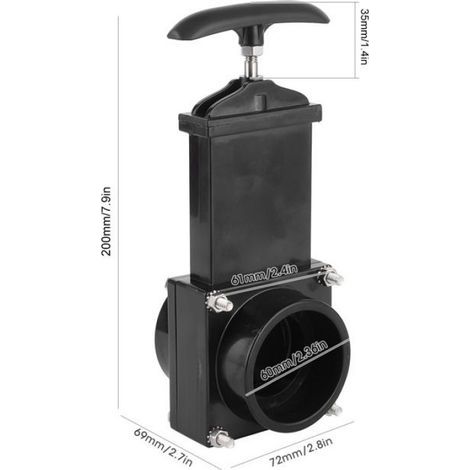 Ablassventil für Wohnmobile – 50 mm – ABS – Wasserdichte Gummidichtung – Korrosionsbeständig (1/5)