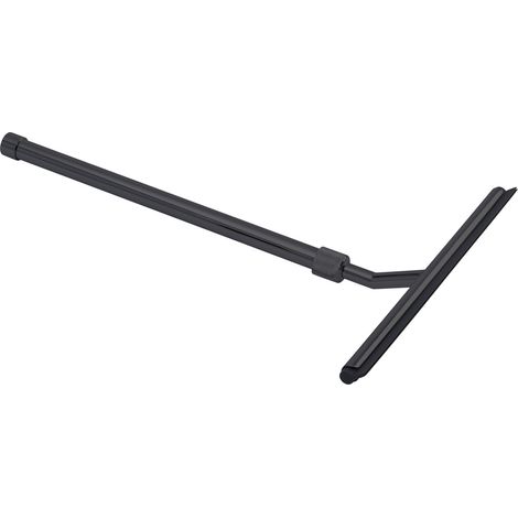 Wenko – Raclette de douche télescopique noire 37-59 cm – Inox et alliage de zinc – Double lèvre en caoutchouc pour nettoyage sans traces (1/5)
