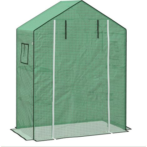 Replacement Greenhouse Cover for Walk-in PE Hot House with Roll-up Door and Windows,140 x 73 x 190cm,Green