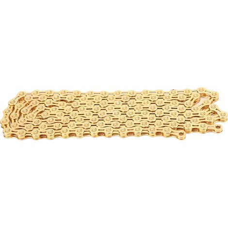 Chaîne VG Sports pour VTT 10 vitesses, 116 maillons, 1/2 po x 11/128 po, couleur or (1/5)