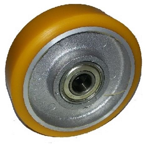AVO 18A RUOTA CON RIVESTIMENTO IN POLIURETANO 100X30 ALLUMINIO MADE IN ITALY (1/2)