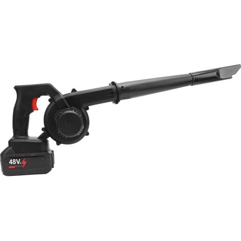 Souffleur de feuilles sans fil avec batterie et chargeur, nettoyeur de feuilles électrique haute puissance, tuyau d'aspiration et embout, kit d'outils, prise européenne (1/5)