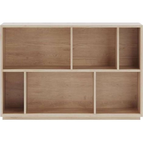 Estantería 2 alturas modelo 547 acabado roble claro. 80cm(alto), 119cm(ancho), 32cm(fondo). (1/4)