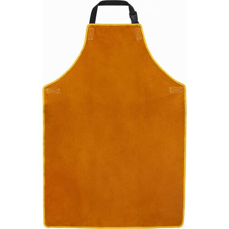 Tablier de protection en cuir pleine peau 1 m x 70 cm pour soudeur, tablier de travail résistant à la chaleur pour atelier