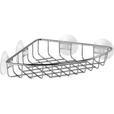 Cestino angolare Tatay in acciaio inox con ventosa 190x190 mm
