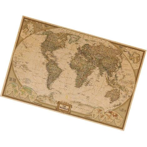 Carte du monde murale (1 pièce), affiche décorative, magnifique tableau. (1/5)