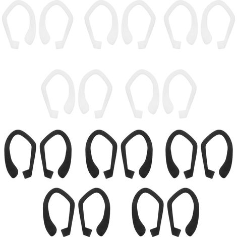 10 Paires de Crochets de Fixation antidérapants pour écouteurs, compatibles avec Les et 1 à 3 pour Une Utilisation en extérieur. (1/5)
