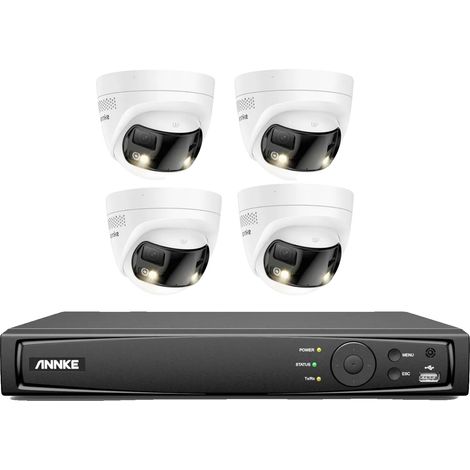 Système de Caméra de Sécurité, Résolution 4K, Vue Panoramique, 8MP 91et 4Pcs Kits, 4T (1/2)