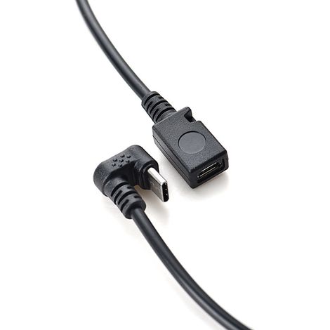 Angled Type C male to micro 5 pin female charging cable for mobile phones and tablets. (1/5)