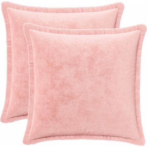 Federa 2 pz HOUTEN Rosa 30 x 30 cm Flanella vidaXL (1/5)