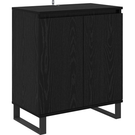 Maison Exclusive - Vitrina Roble Negro 60 x 35 x 70 cm Madera con