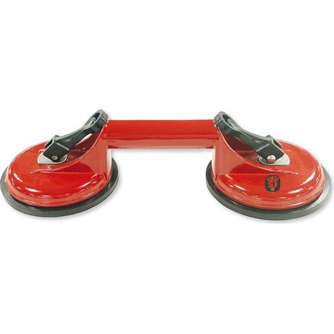 Ventouse Double Levage 110 kg Aluminium 118 mm Manutention Verre Granit Carrelage Chantier Pro (1/5)