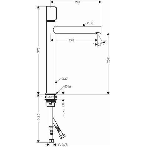 tirador para lavabo Select 260 sin tirador ni desagüe automático latón pulido (1/5)
