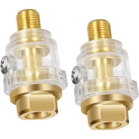 2 pièces en ligne Mini huileur 1/4", huileur lubrificateur automatique, Huileur Pneumatique pour outils pneumatiques, Outils à air Comprimé (1/5)